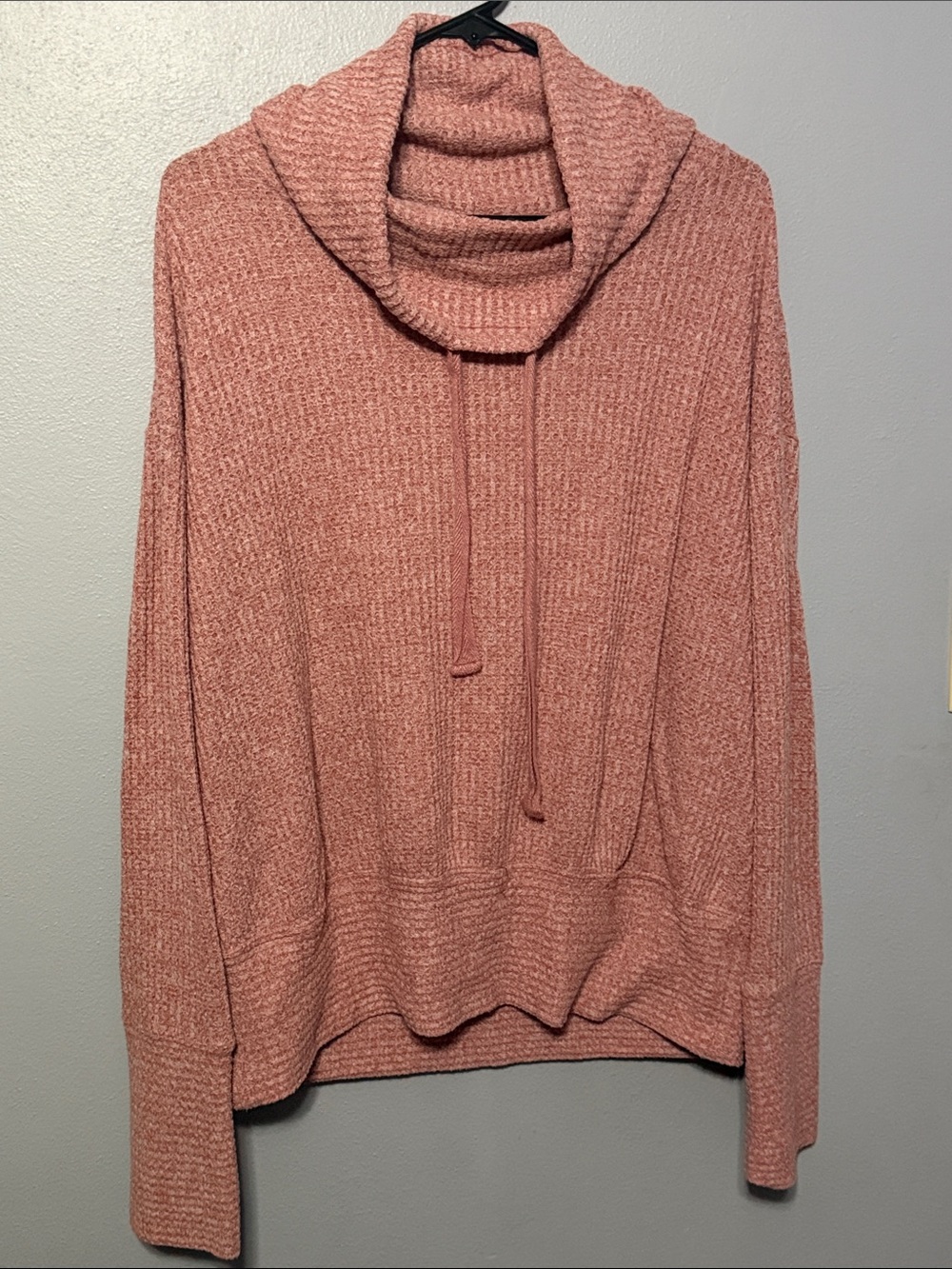 Anthropologie Blush Pink Cowl Neck Pullover Sweater